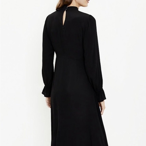 Loft Long Sleeve Mock Neck Midi Dress size 12 NWT - Picture 5 of 6